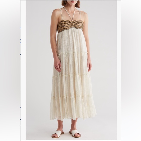 RAGA Dresses & Skirts - Raga Zella Empire Maxi Dress Boho style NWT small in eggshell